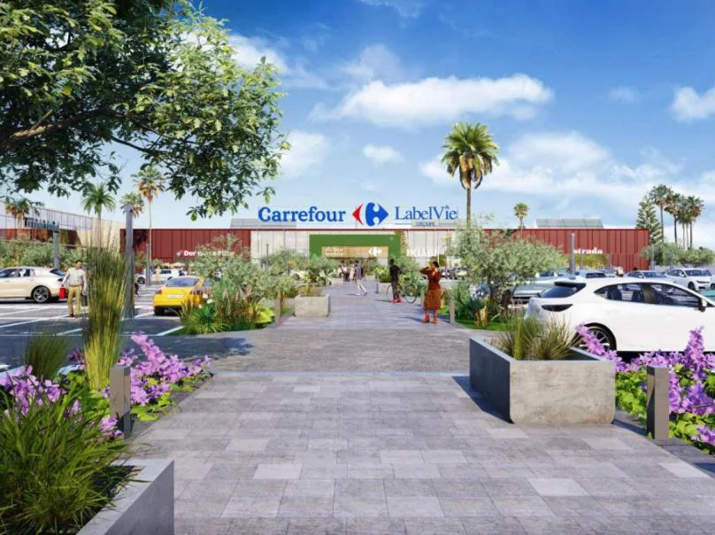 Rendu du centre commercial Retail Park Carrefour à Meknès